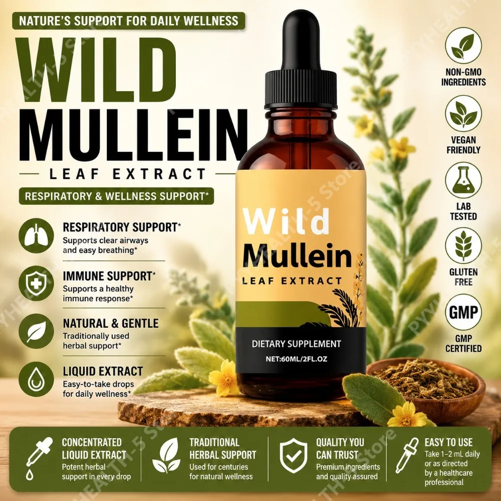 Herbal Wellness Drops - قطرات أوراق المولين البري مع الزنجبيل