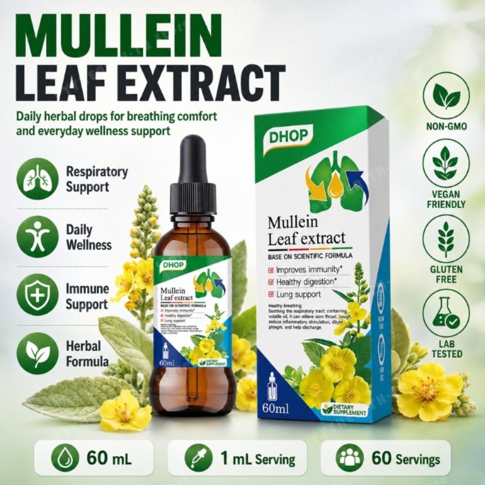 Herbal Wellness Drops - قطرات مستخلص أوراق المولين 60 مل،