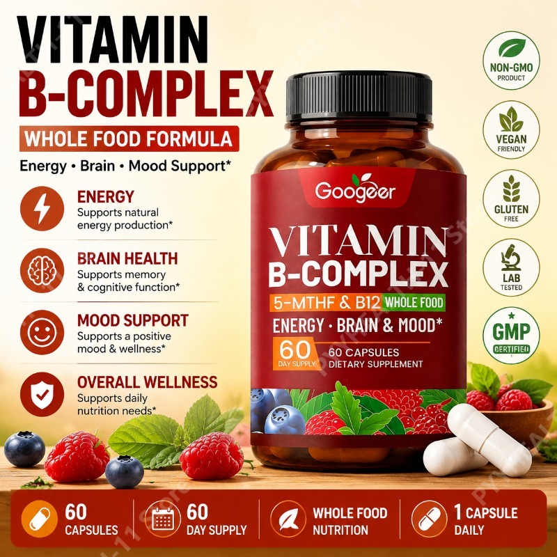 Herbal Wellness Blend - مكمل فيتامينات B المركبة مع البيوتين