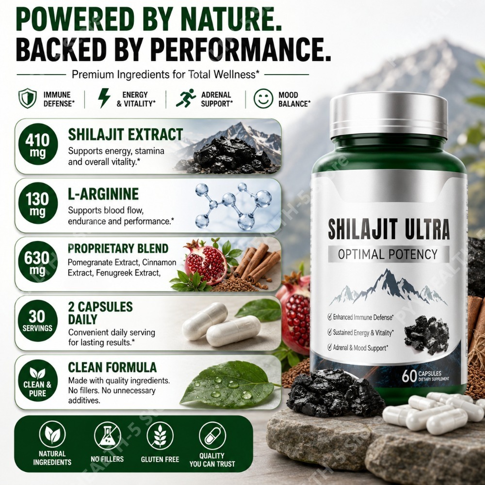 مكمل غذائي عشبي شيلاجيت 60 كبس - مراجعة Herbal Wellness Blend وسعره