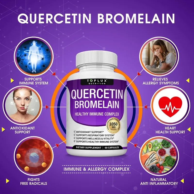 كبسولات الكيرسيتين والبروميلين - مراجعة Wellness Quercetin وسعره